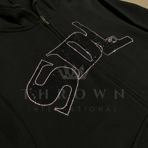 Sweat à capuche d'hiver en molleton 100 % coton pour homme SDL Skeleton, avec logo brodé en strass, coupe oversize, couleurs personnalisables, haute qualité - Product Image 5