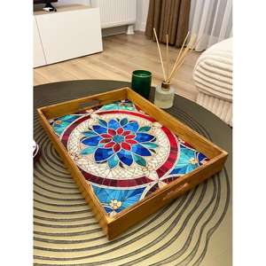 Bandeja Cuadrada Grande para Desayuno con Acabado Esmaltado de Alta Calidad, Bandejas de Madera Personalizadas al por Mayor para Uso en Hoteles y Restaurantes - Product Image 5