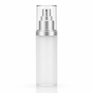 Flacon pompe sans air vide 50 ml, emballage cosmétique blanc givré, vente en gros, étiquette privée - Product Image 1