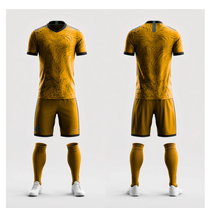 Uniforme de Fútbol Verde Esmeralda, Conjunto de Camiseta y Pantalones Cortos Topográficos, Ropa Deportiva para Equipos Atléticos - Product Image 3