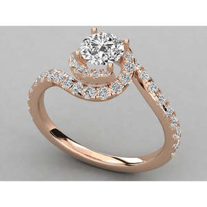 10K Gold Lab Grown Diamond Ladies <b>Ring</b> Handmade Geometric Cluster Jewelry for Engagement Oval Pure Gold IGI Certified Setting - Product Image 3