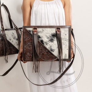 LW Women's Stylish Single <b>Strap</b> Cross Body Bag Genuine Leather Fringe <b>Shoulder</b> Sling for Girls Bohemian Style for Spring Winter - Product Image 4