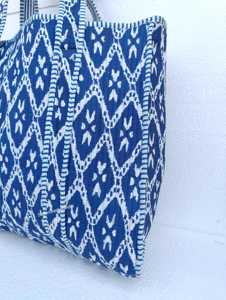 Bolso de mano de algodón acolchado hecho a mano, bolso de viaje de compras con estampado grande, bolso de hombro para mujer, bolso de compras, bolso grande de algodón de viaje - Product Image 4