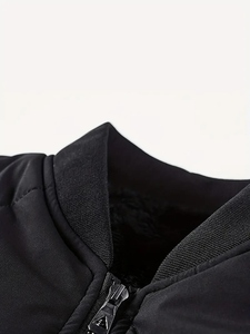 Veste matelassée ZipUp à col mandarin en toile enduite polaire chaude Hommes Hiver Automne Personnalisé de haute qualité - Product Image 4