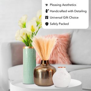 Vase en laiton fait main, taille personnalisée, finition dorée, moderne, décoratif, pour la maison et les mariages, vente chaude - Product Image 2