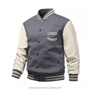 Chaqueta de béisbol de estilo callejero, chaqueta de béisbol con logotipo personalizado, de bloque de Color - Product Image 4