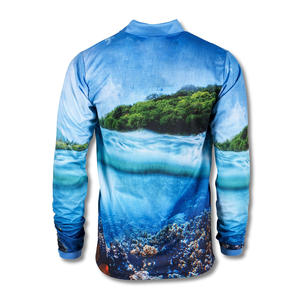Chemise de pêche d'été en plein air personnalisable avec séchage rapide extensible à manches longues UPF 50 + Protection solaire Design par sublimation - Product Image 4