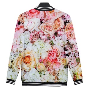 Blouson de Baseball à Capuche en Fourrure pour Homme, Manteaux Streetwear Surdimensionnés de Printemps, Lettres, Marguerite, Fleurs, Cuir, Bomber en Tissu pour Femme - Product Image 2