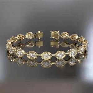 VVS Moissanite สร้อยข้อมือเพชรเทนนิสเครื่องประดับประกายสดใสสำหรับดูสง่างามเหมาะสำหรับงานปาร์ตี้และจัดแต่งทรงผมที่หรูหรา - Product Image 1