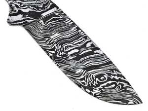 Couteau de chasse en acier damas fait main lame vierge couteau de poche fixe OEM personnalisable pour usage industriel et cuir - Product Image 2