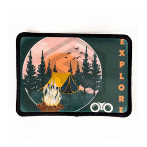 Haute professionnel écologique PVC Chenille tissu nouveau Design Sublimation Patch imprimé Logo coudre sur coton plastique en gros - Product Image 3