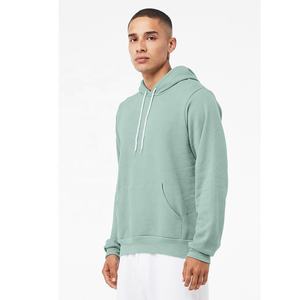 Bella toile 3719 unisexe sweat à capuche brodé doux Airlume peigné anneau filé coton éponge polaire pull poussiéreux bleu respirant - Product Image 2