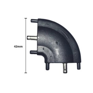 Connettore ad angolo a forma di L 3.5x1.35mm 12V DC per barra a LED sotto armadio da cucina-illuminazione/profilo in alluminio - Product Image 2