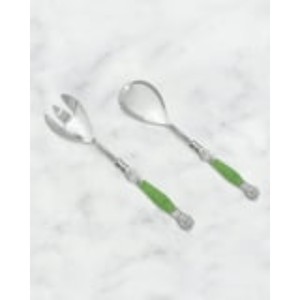 High Quality Stainless Steel Silverware Salad Server With Handles For Kitchenware Hotel And Resort Handcrafted From India - Product Image 3