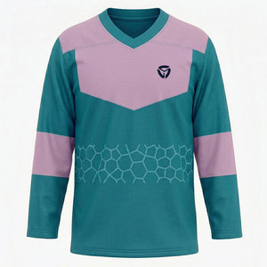 Maillot de hockey sur glace classique pour hommes, tissu haute performance, confort optimal, idéal pour l'entraînement sportif et les matchs. - Product Image 1