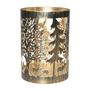 Nueva Llegada T-Light Holder Christmas Lantern Jars Home Holiday Season Decoraciones de Mesa Metal Iron Candle Holders Glass Pillar - Product Image 4