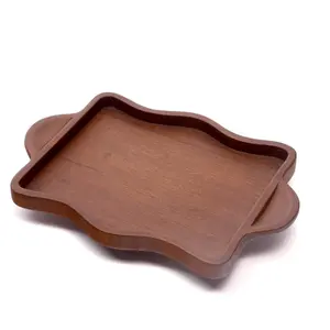 Bandeja Ovalada de Madera Artesanal, Madera Natural Sólida con Acabado Liso, Utensilios de Cocina Ecológicos y Duraderos para Comer - Product Image 6
