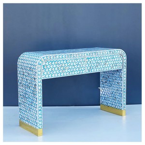 Mesa de consola de cascada con incrustaciones de hueso-Mesa de entrada de pasillo elegante para decoración del hogar, muebles con incrustaciones de hueso hechos a mano - Product Image 2