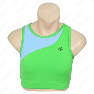 Soutiens-gorge de sport sans couture XL personnalisés en Spandex/Nylon, Leggings de yoga unis élégants à taille mi-haute, extensibles dans les quatre sens, écologiques - Product Image 3