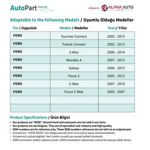 Tuyau de distributeur d'injecteur de carburant pour Ford Connect (expédition du fabricant turc) Code de produit: MTR2340 - Product Image 6