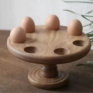 Estante de madera para huevos con silueta moderna y acabado rústico diseñado para exhibición y función - Product Image 5