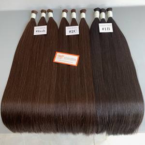 Pas de processus chimique Extensions de cheveux en vrac colorés droits à double tirage Expédition dans le monde entier Prix de gros - Product Image 3