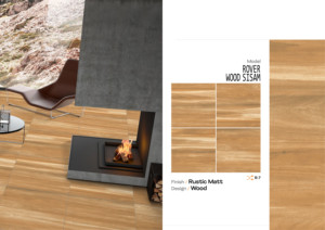 Azulejos de Porcelana Vitrificada con Impresión Digital de 60x60 cm, Modelo Rover Wood Sisam, Acabado Mate Rústico, 24x24 Pulgadas, Azulejos de Calidad Española para Pisos - Product Image 2
