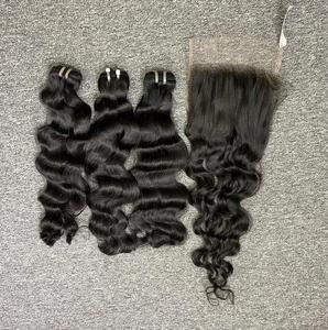 Extensions de cheveux Remy vietnamiens bruts de haute qualité lâche vague profonde pleine dentelle perruques de cheveux humains HD pour les femmes noires - Product Image 2