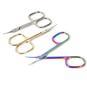 Ciseaux à ongles incurvés pour adultes, design de sécurité, acier inoxydable, légers, ultra-tranchants, outil de beauté pour les cuticules, manucure professionnelle, salon - Product Image 2