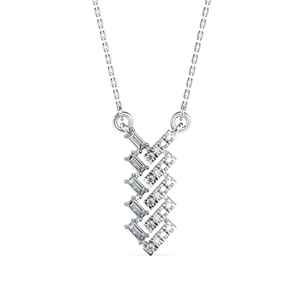 Collar con Colgante de Diamante Cultivado en Laboratorio, Corte Baguette y Redondo, en Oro Sólido de 14k, Joyería Minimalista de Diamante Cultivado en Laboratorio a Precio de Mayoreo - Product Image 6