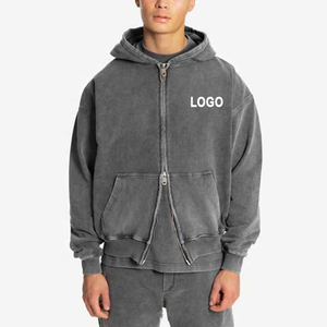 Boxy เสื้อฮู้ดผ้าลินินพิมพ์ลายสตรีทแวร์ผ้าคอตตอนพิมพ์ลาย - Product Image 2