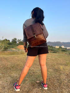 Nouveau design de sac à dos de bureau en cuir pleine fleur croquant multi-usages sac à dos en cuir unisexe vente en gros de sac de produits en vrac - Product Image 4