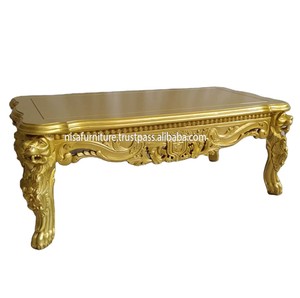 Antiguo barroco francés diseño europeo madera maciza caoba MDF tablero de lujo cabeza de león tallado mesa de centro Muebles de sala de estar - Product Image 4