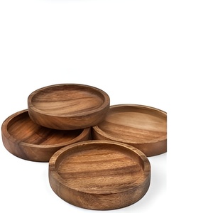 Premium Moderne Excellent Personnalisé Rond Faveur De Mariage Carrare Pierre Naturelle Ardoise En Bois Sous-Verre Ensemble Pour Boissons - Product Image 2