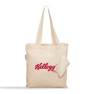 Custom Organic Cotton Tote <b>Bag</b> Medium Size <b>Foldable</b> Design with Heat Transfer Logo Reusable Eco-Friendly Advertising <b>Bag</b> - Product Image 1