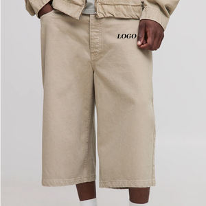 Latest High Quality Custom Logo Men's Baggy Denim <b>Shorts</b> Plus Size Casual Street Wear with Button Summer Collection <b>Cheap</b> Rate - Product Image 1