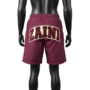 Mens Windbreaker Training <b>Shorts</b> Premium Nylon Microfiber Fabric 130 GSM Breathable Maroon Chenille Logo men's <b>shorts</b> Quick Dry - Product Image 2