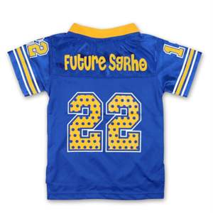 Maillot de football pour enfants SGR-Royal | 100% Polyester Sigma Gamma Rho Youth Jersey Boucliers et patchs de broderie | Vêtements de sororité - Product Image 2