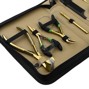 Kit d'outils d'extension de cheveux à forte demande ruban d'or dans une pince outil de boucle dissolvant de microbilles et pince à sertir ensembles de pinces de coiffeur et peigne - Product Image 5