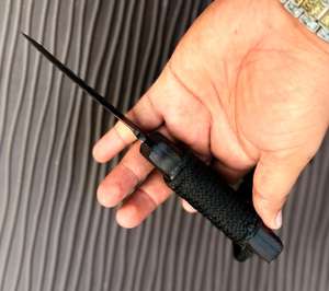 Couteau de chasse industriel en acier au carbone avec fourreau, lame fixe, survie en camping, manche en micarta OEM, survie en plein air, camping - Product Image 6