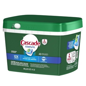 Cápsulas de detergente para lavavajillas Cascade Eco-Friendly, Actionpacs, aroma fresco con potencia Dawn, 43 unidades - Product Image 2