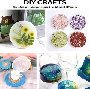 29301 круглая силиконовая форма для подставки, круглая подставка для подставки, форма для изготовления подставки из эпоксидной смолы, многоразовая и гибкая - Product Image 6