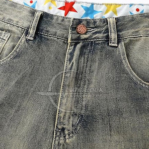 2025 personnalisé OEM hommes Style décontracté léger grande taille jambe large jean pantalon pour Streetwear - Product Image 3