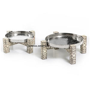 Ensemble de deux bols à chocolat avec support en nacre, forme ronde, design luxueux, nouveau bol à chocolat - Product Image 6