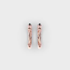 Pendientes de Aro Huggie con Diamantes de Corte Redondo Personalizados OEM, Oro Rosa/Blanco/Amarillo de 18K, Aro Pequeño con Bisagras, Fabricante de Joyería Fina - Product Image 4