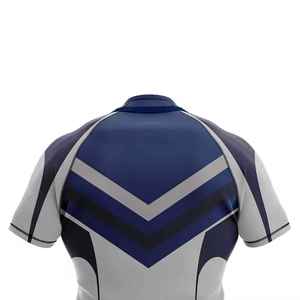 Nouvelle conception, ensembles d'uniformes de rugby professionnels unisexes personnalisés, service OEM, respirant, tendance, coupe courte, 100 % polyester - Product Image 4