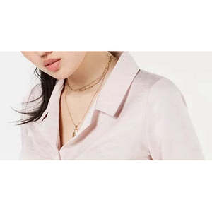 Camicia rosa in popeline con bottoni e orlo annodabile per ragazzi Love Fire, taglia M - Stile casual - Product Image 2