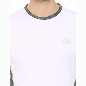 T-shirt en coton de couleur personnalisée de haute qualité pour hommes, col rond et design extensible - Product Image 6