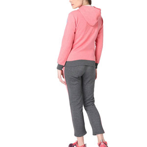 Survêtement personnalisé Vêtements d'entraînement et de jogging pour femmes Tissu polaire en polyester à manches longues Conception OEM Produit imprimé avec logo personnalisé - Product Image 2