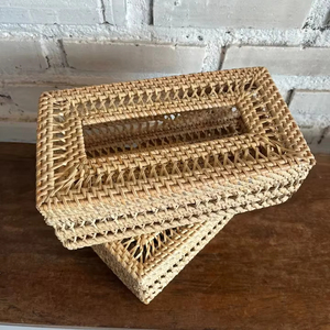 Boîte à mouchoirs rectangulaire en rotin, boîte de rangement artisanale, écologique, naturelle, décoration intérieure et extérieure, vente en gros du Vietnam - Product Image 6